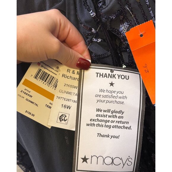 NWNightwear NWT Dress Beaded Gown Navy Blue 16W - Picture 8 of 9